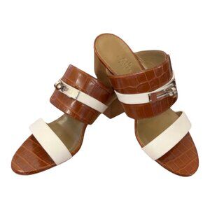 HERMES Ovation Kelly Sandal Calfskin/Crocodile Pumps Shoes Made in Italy New Box